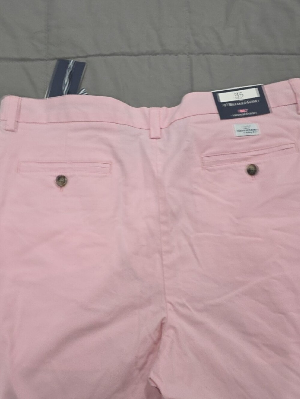Vineyard Vines Men's Light Pink Flat Front Chino Shorts - Picture 5 of 6